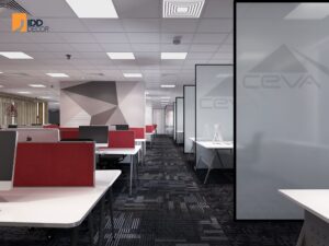 Thiết kế nội thất văn phòng Ceva Logistic - Khu vực làm việc chung (Ceva Logistics Office Interior Design - Workspace)