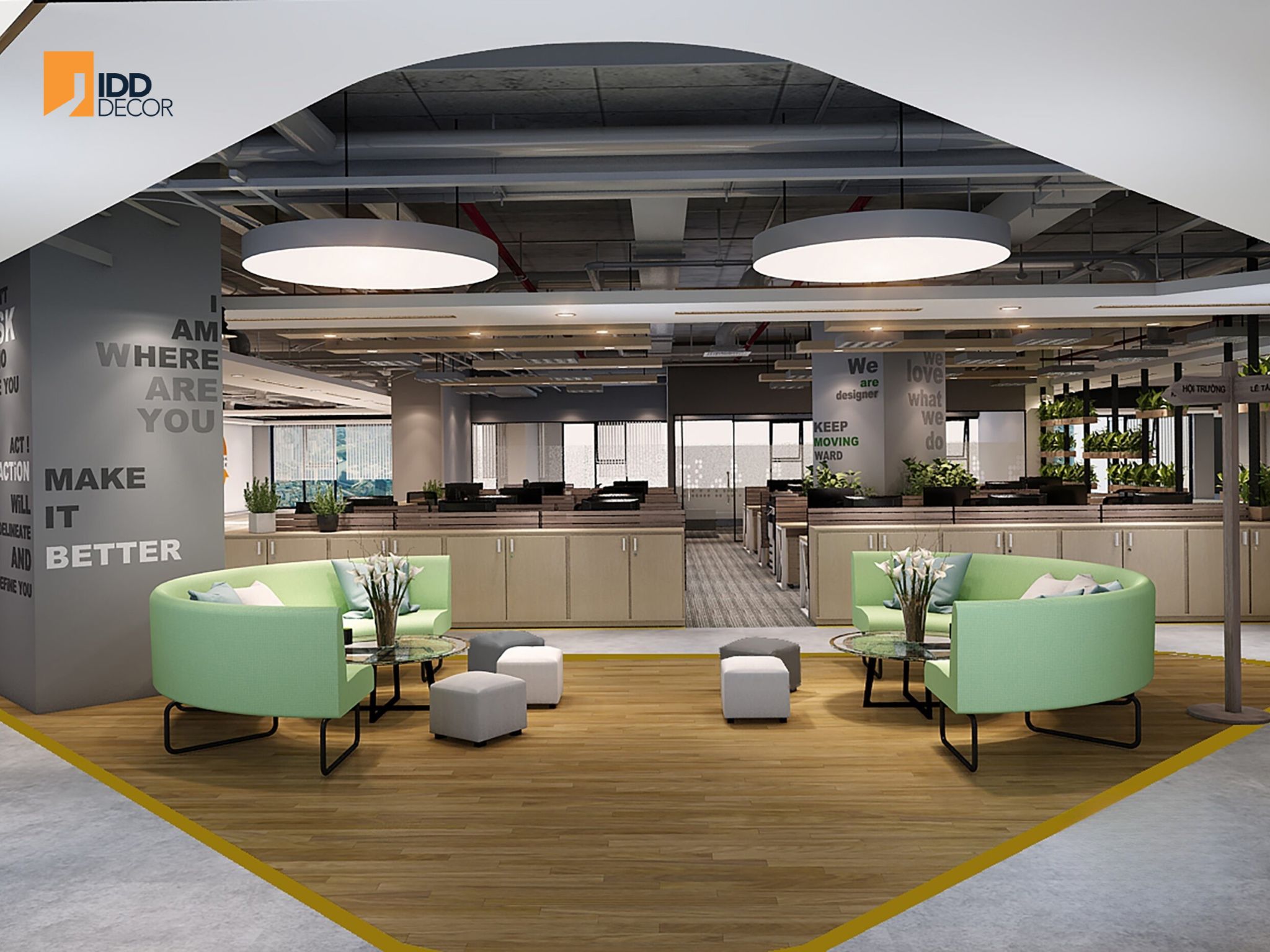 Thiết kế nội thất văn phòng tập đoàn ECOBA - khu vực pantry (ECOBA Office Interior Design - The Pantry and Open Discussion Area: Nurturing Well-being)