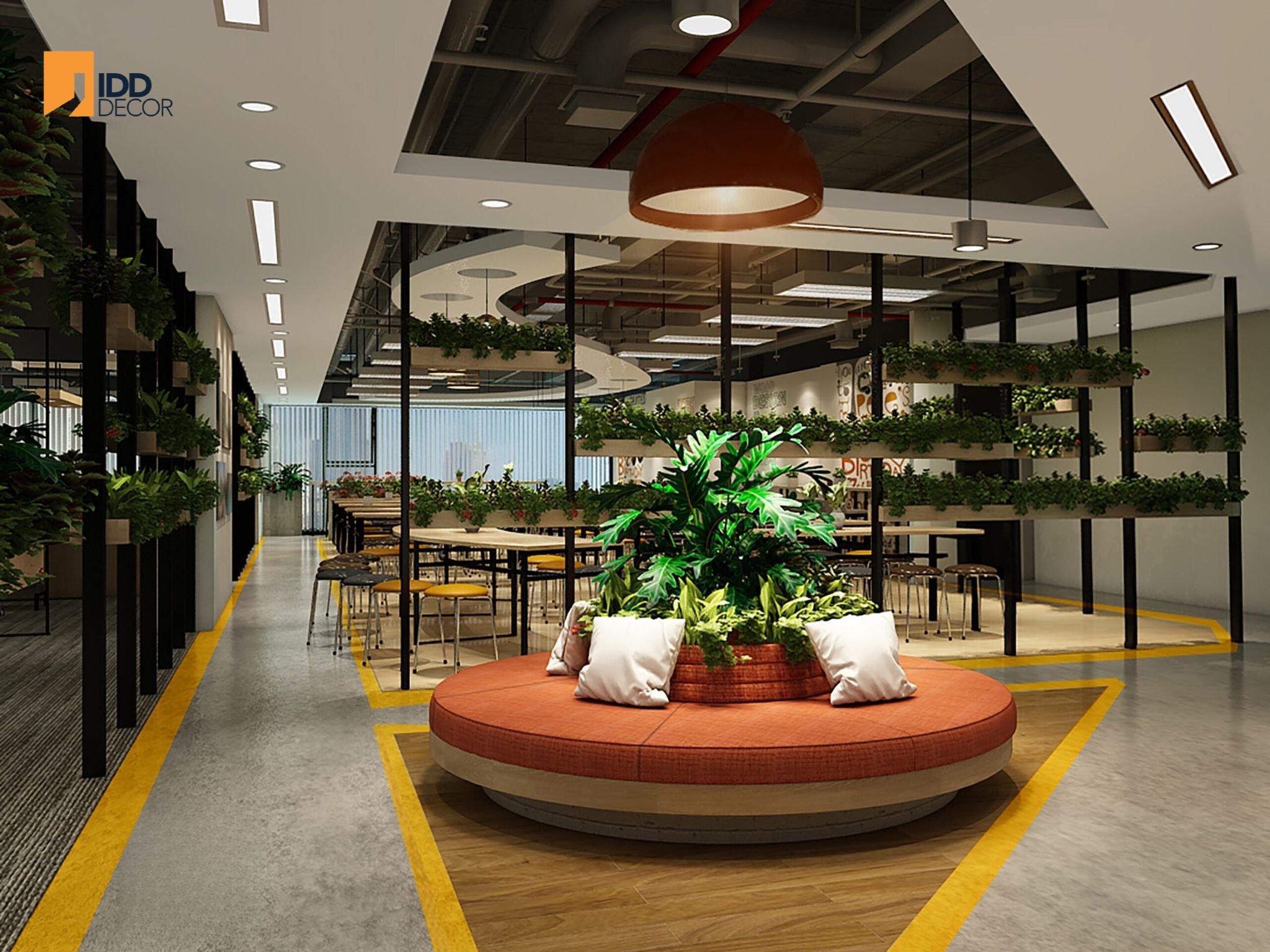 Thiết kế nội thất văn phòng tập đoàn ECOBA - khu vực pantry (ECOBA Office Interior Design - The Pantry and Open Discussion Area: Nurturing Well-being)