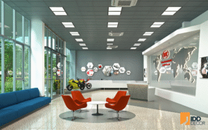 Thiết kế nội thất văn phòng tập đoàn VPIC - Sảnh lễ tân (VPIC Office Interior Design - Reception Hall Area