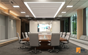 Thiết kế nội thất văn phòng tập đoàn VPIC - Phòng đào tạo và phòng họp lớn (Office Interior Design - Executive Conference Room)