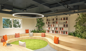 Thiết kế nội thất văn phòng cơ sở giáo dục IDP Hai Bà Trưng - Chức năng và tiện nghi lên hàng đầu - IDP Education Hai Ba Trung - Relaxation Area