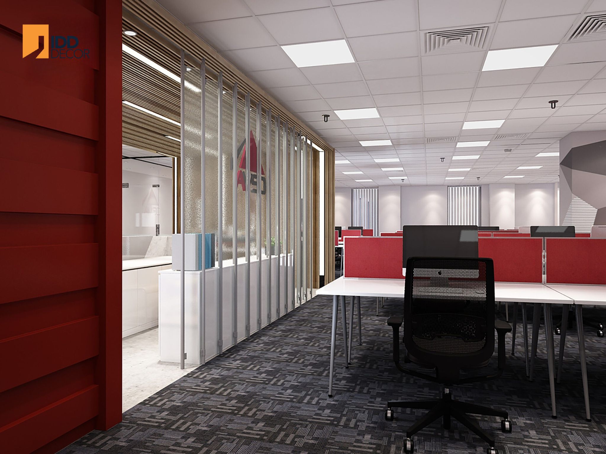 Thiết kế nội thất văn phòng Ceva Logistic - Khu vực làm việc chung