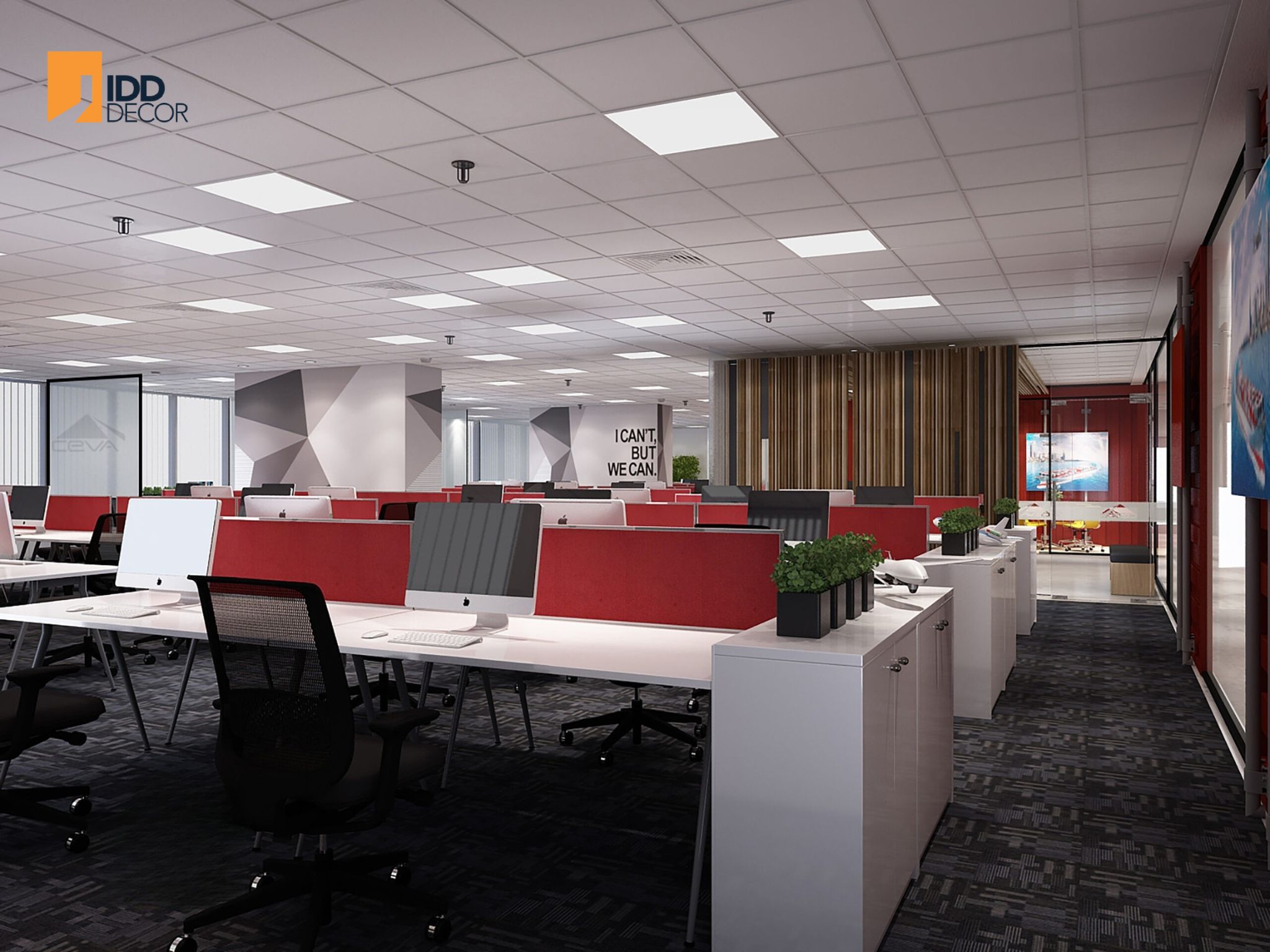 Thiết kế nội thất văn phòng Ceva Logistic - Khu vực làm việc chung