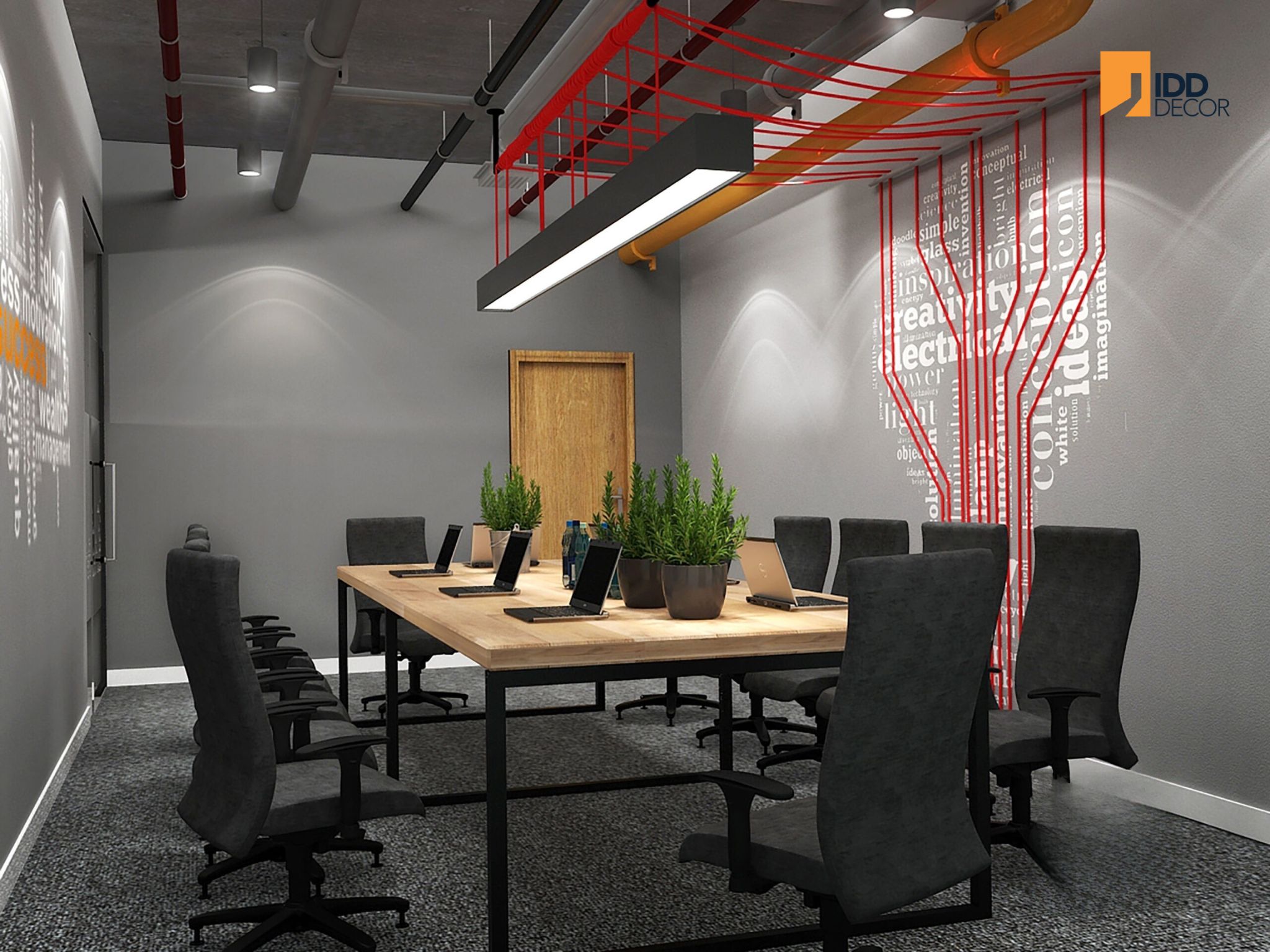 Thiết kế nội thất văn phòng tập đoàn ECOBA - phòng họp lớn (ECOBA Office Interior Design - The Meeting Rooms: Privacy and Strategy)
