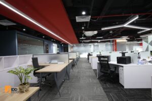 Thiết kế nội thất văn phòng Threebond - khu vực làm việc (ThreeBond interior design - A Focused and Flexible Workspace)