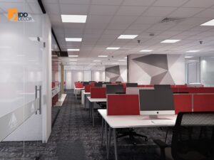 Thiết kế nội thất văn phòng Ceva Logistic - Khu vực làm việc chung