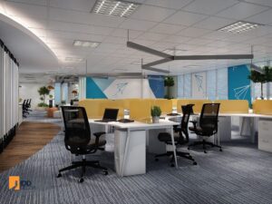 Thiết kế nội thất văn phòng Traveloka - Khu vực làm việc (Traveloka Office Interior Design - Workspace Design)