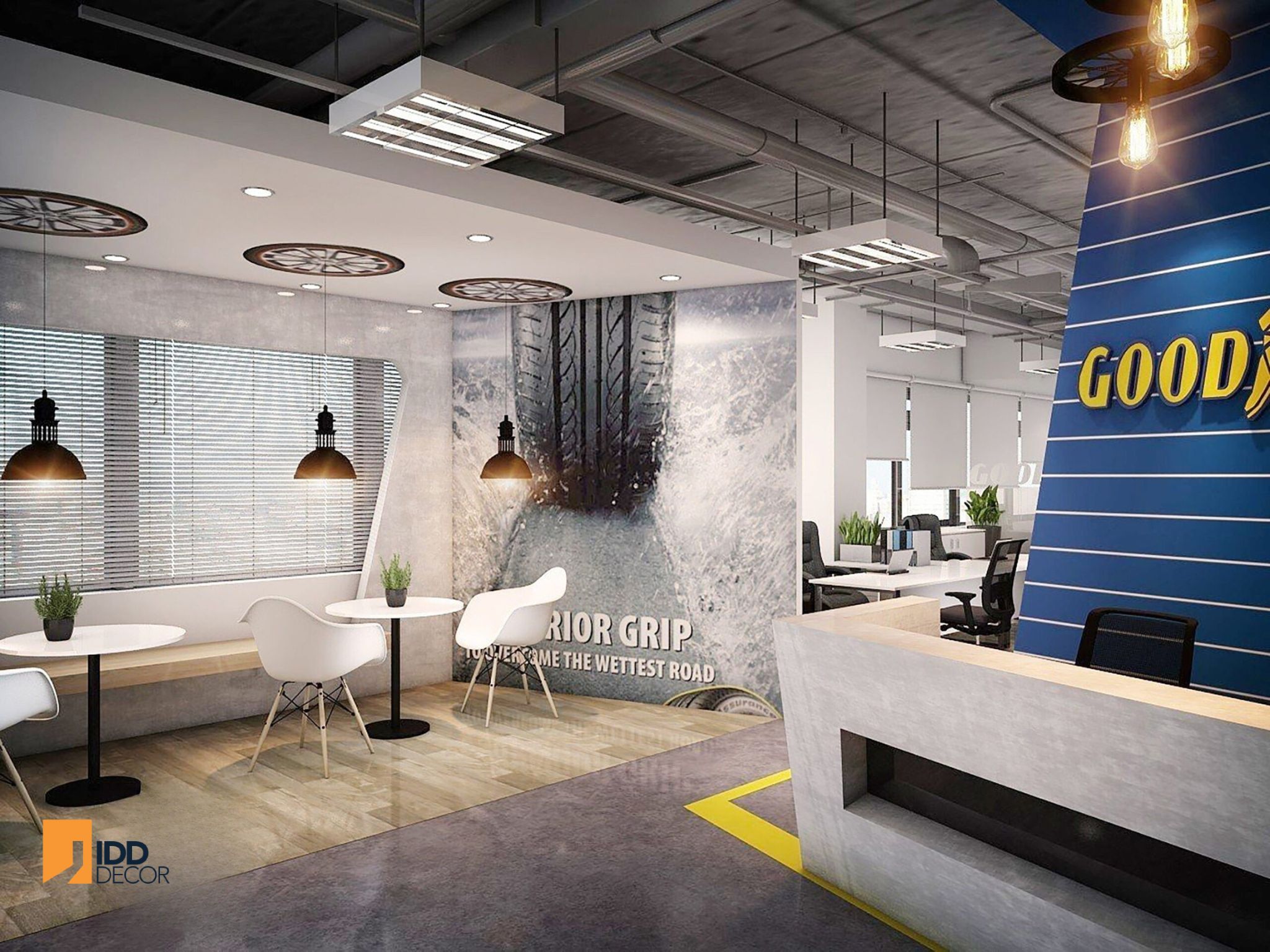 Thiết kế nội thất văn phòng Goodyear - Quầy lễ tân (Goodyear office interior design - The Reception Area)