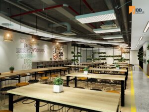 Thiết kế nội thất văn phòng tập đoàn ECOBA - khu vực pantry (ECOBA Office Interior Design - The Pantry and Open Discussion Area: Nurturing Well-being)