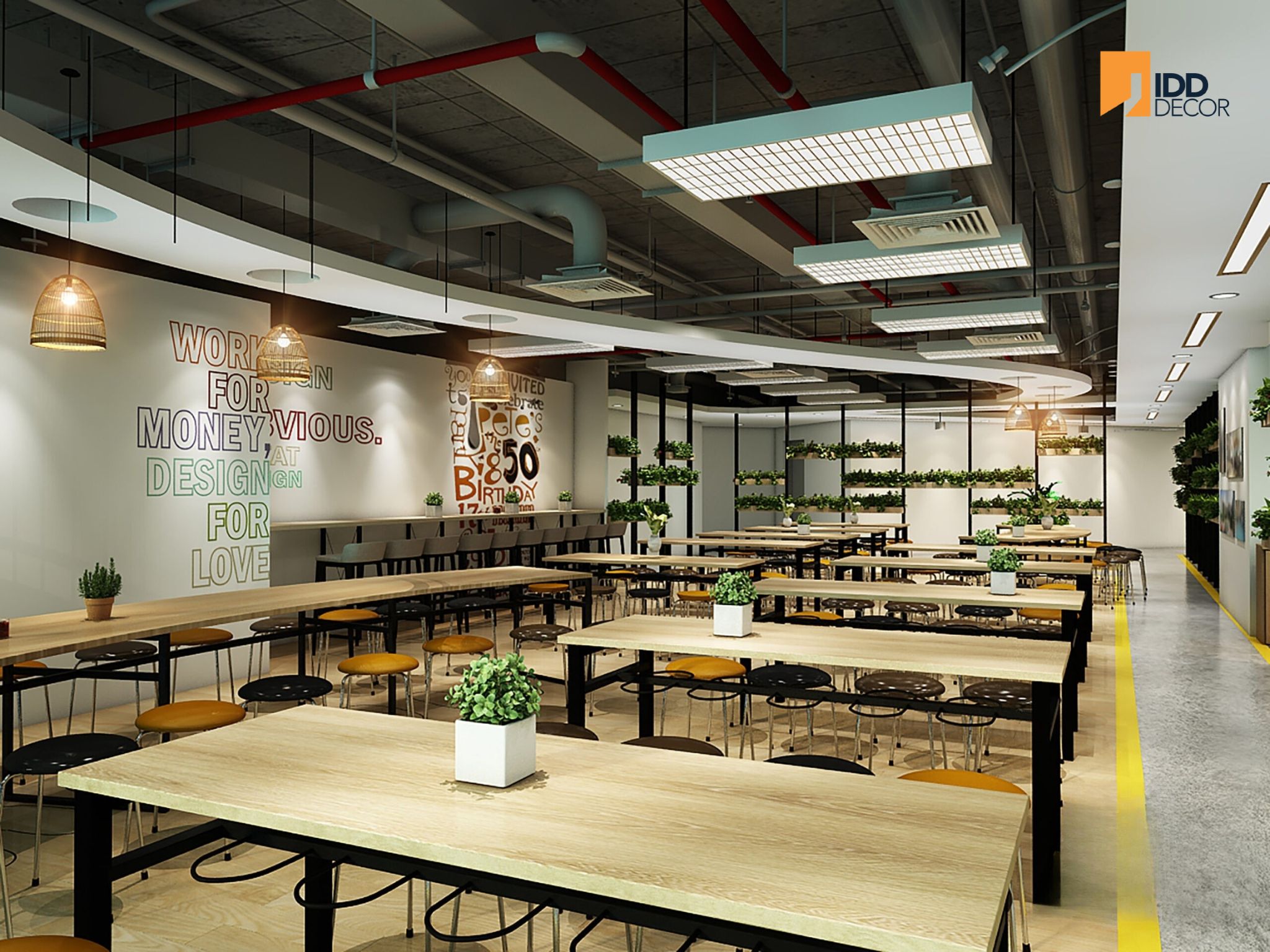 Thiết kế nội thất văn phòng tập đoàn ECOBA - khu vực pantry (ECOBA Office Interior Design - The Pantry and Open Discussion Area: Nurturing Well-being)