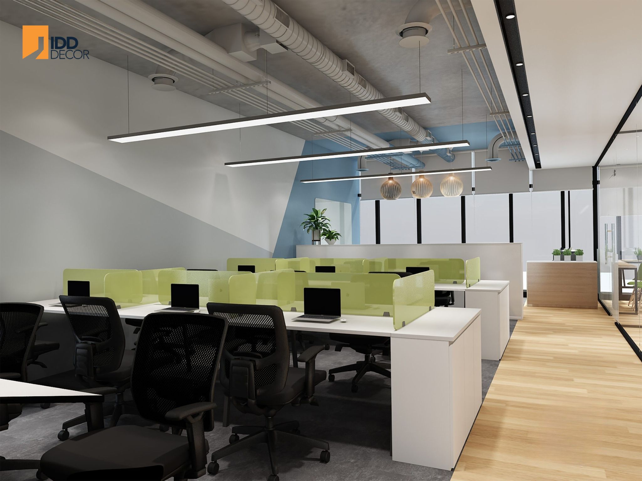 Thiết kế nội thất văn phòng IDP Quận 5 - Phòng làm việc (IDP Eduction Office Interior Design - Office Area)