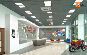 Thiết kế nội thất văn phòng tập đoàn VPIC - Sảnh lễ tân (VPIC Office Interior Design - Reception Hall Area