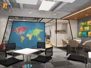 Thiết kế nội thất văn phòng tập đoàn giáo dục IDP quận 5 - quầy lễ tân - IDP Education District 5 Office Interior Design - Waiting Area