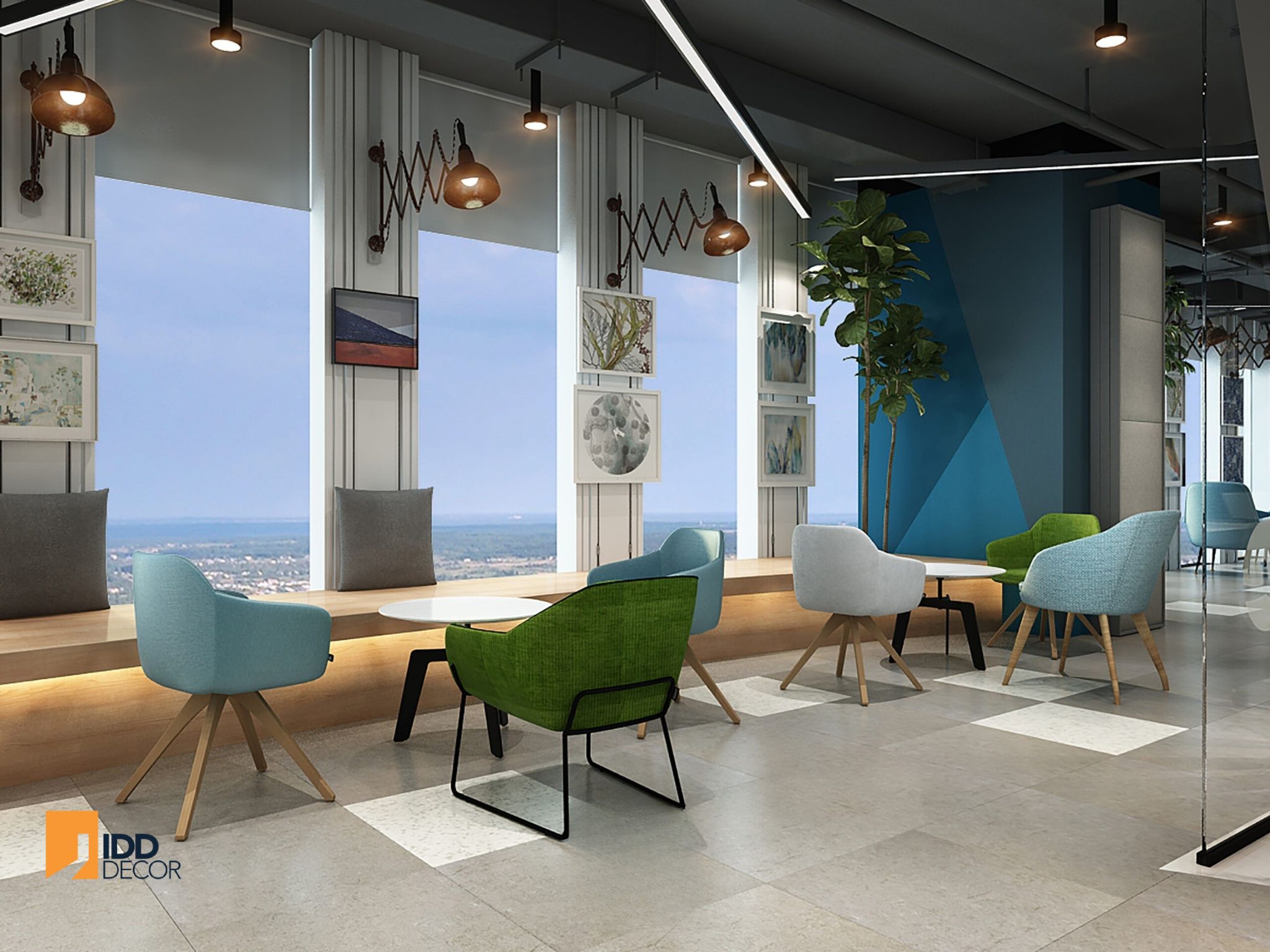 Thiết kế nội thất văn phòng Đại Việt - khu thảo luận mở