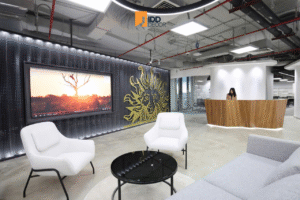 Khu vực lễ tân văn phòng trụ sở Publicis (Publicis Headquarters Reception Area)