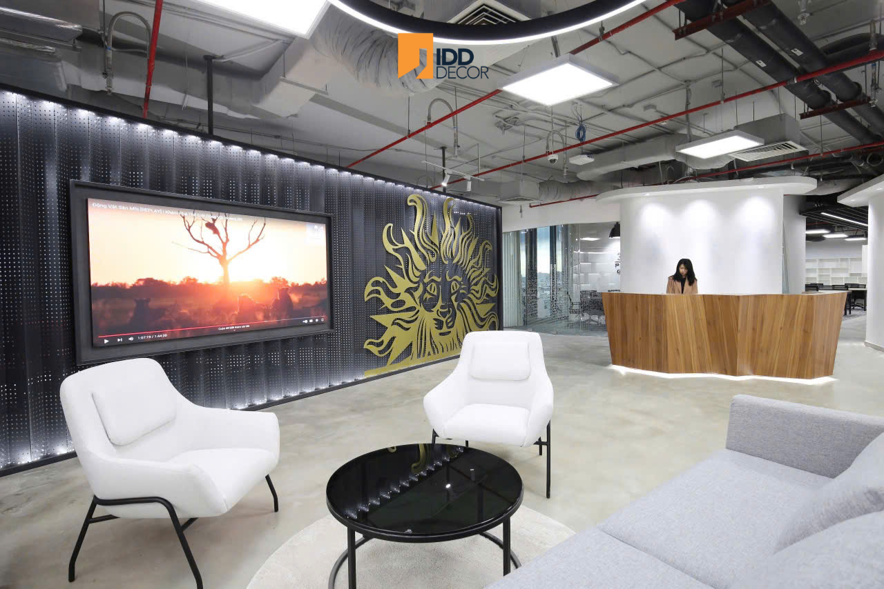 Khu vực lễ tân văn phòng trụ sở Publicis