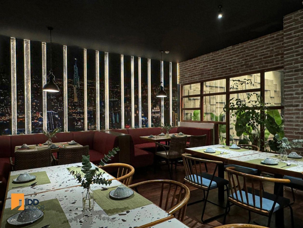 Thiết kế nội thất nhà hàng Ngon Sài Gòn - Hoàn Kiếm Hà Nội - tầng 2 (Ngon Sai Gon restaurant interior design - 2nd Floor – Modern Saigon: Dynamic, Creative, and Open-Minded)