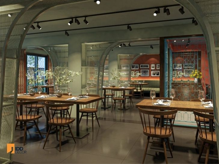 Thiết kế nội thất nhà hàng Ngon Sài Gòn - Đống Đa Hà Nội - tầng 1 (Ngon Sai Gon - Dong Da Ha Noi restaurant interior design - First Floor – A Saigon Home in Hanoi)