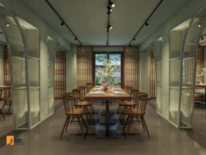 Thiết kế nội thất nhà hàng Ngon Sài Gòn - Đống Đa Hà Nội - tầng 1 (Ngon Sai Gon - Dong Da Ha Noi restaurant interior design - First Floor – A Saigon Home in Hanoi)