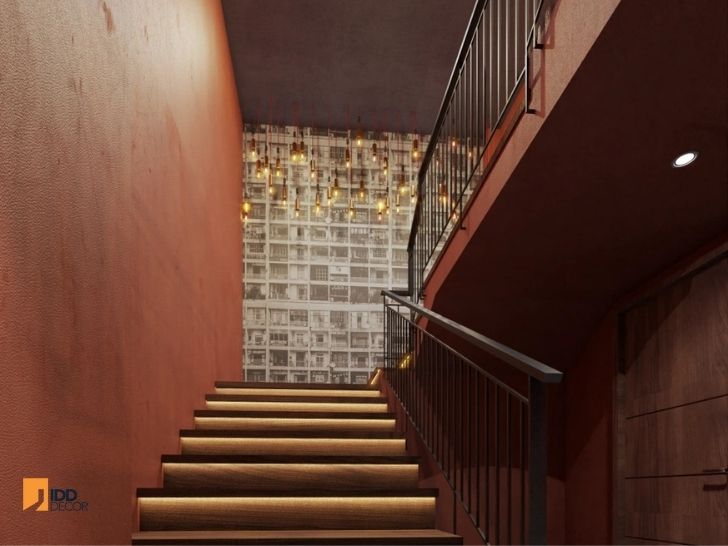 Thiết kế nội thất nhà hàng Ngon Sài Gòn - Đống Đa Hà Nội - tầng 2 (Ngon Sai Gon - Dong Da Ha Noi restaurant interior design - Second Floor – A Rooftop Bridge Between Old and New Saigon)