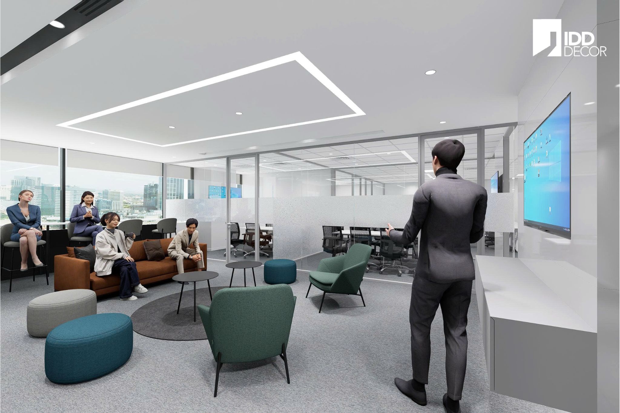 Thiết kế nội thất khu vực thảo luận mở CMA