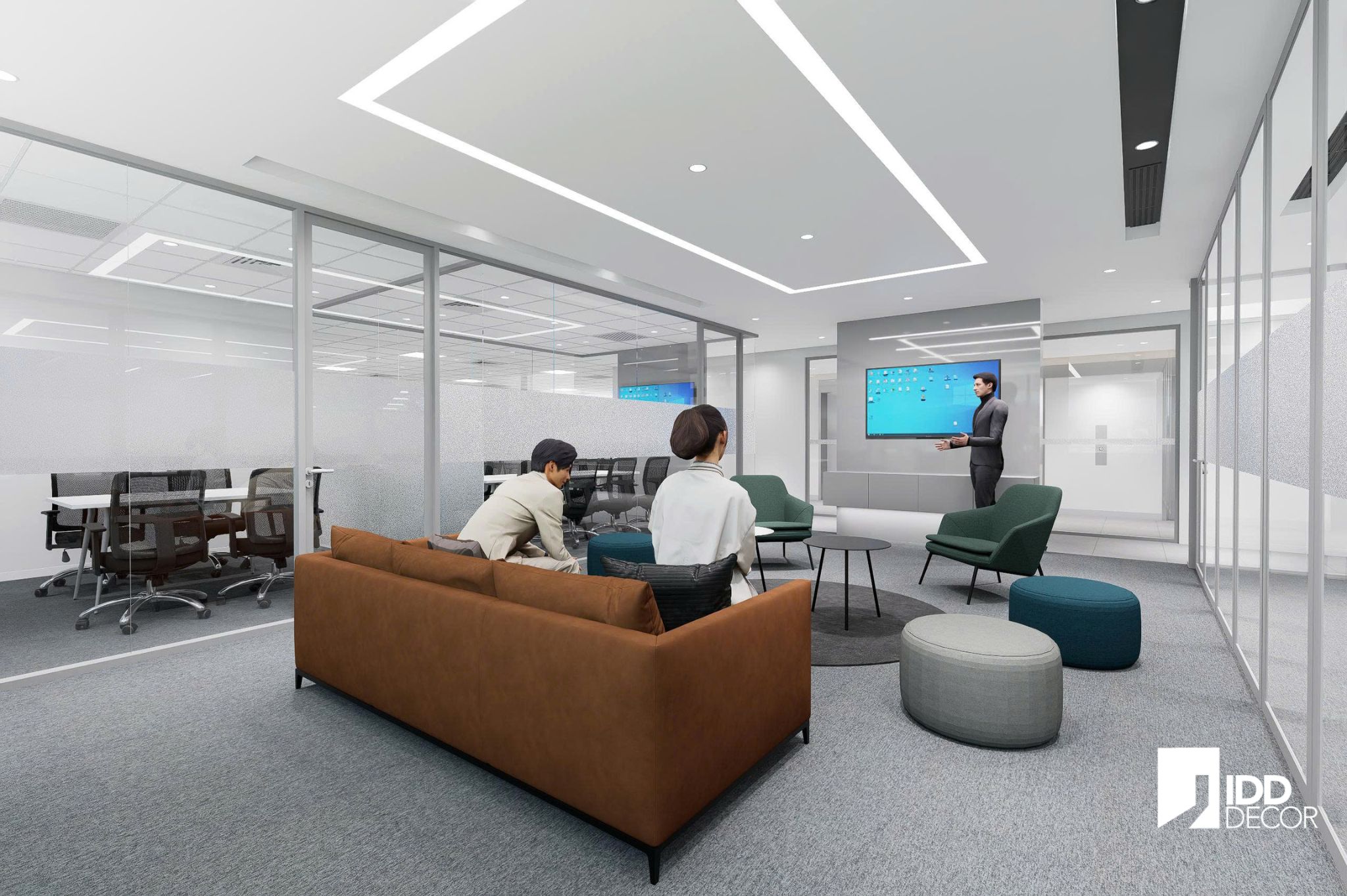 Thiết kế nội thất khu vực thảo luận mở CMA