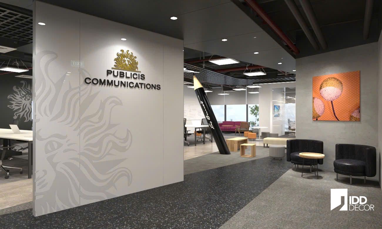 Thiết kế nội thất khu vực thảo luận mở Leo Burnett