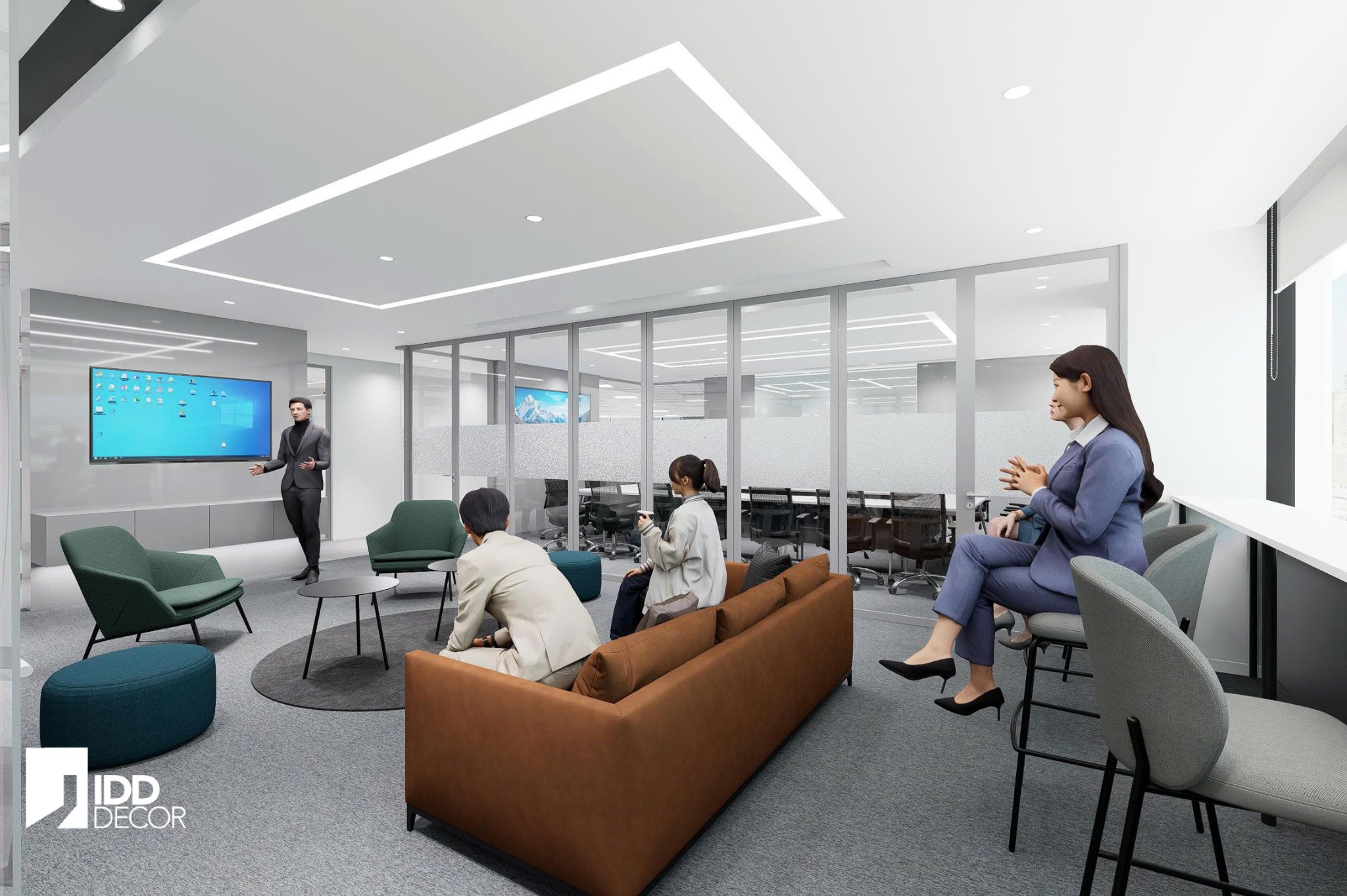 Thiết kế nội thất khu vực thảo luận mở CMA