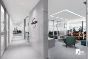 Thiết kế nội thất khu vực thảo luận mở CMA (CMA CGM Open Discussion Interior Design)
