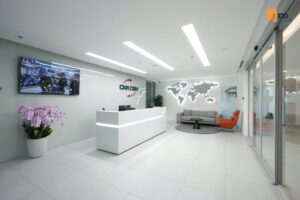 Thiết kế nội thất văn phòng CMA - Khu vực lễ tân (CMA Office Interior Design – Reception Area)