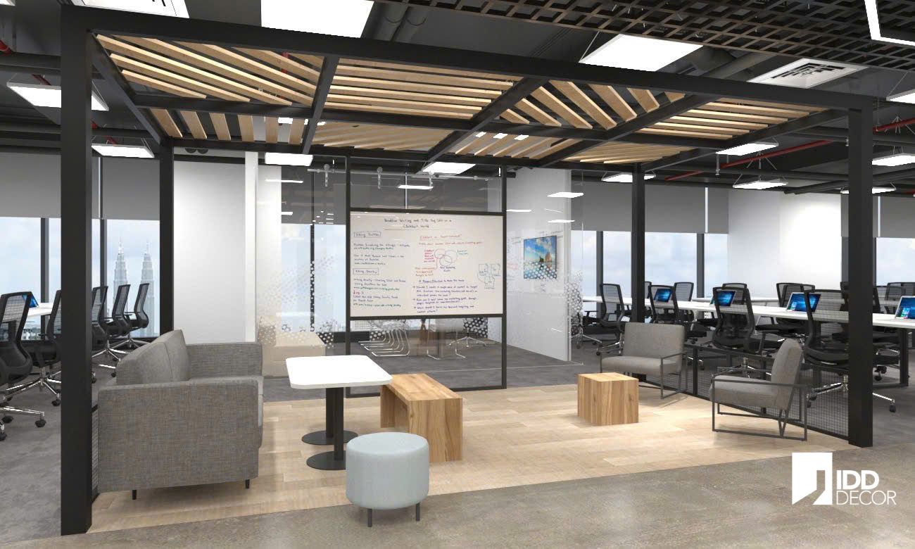 Thiết kế nội thất khu vực thảo luận mở Leo Burnett