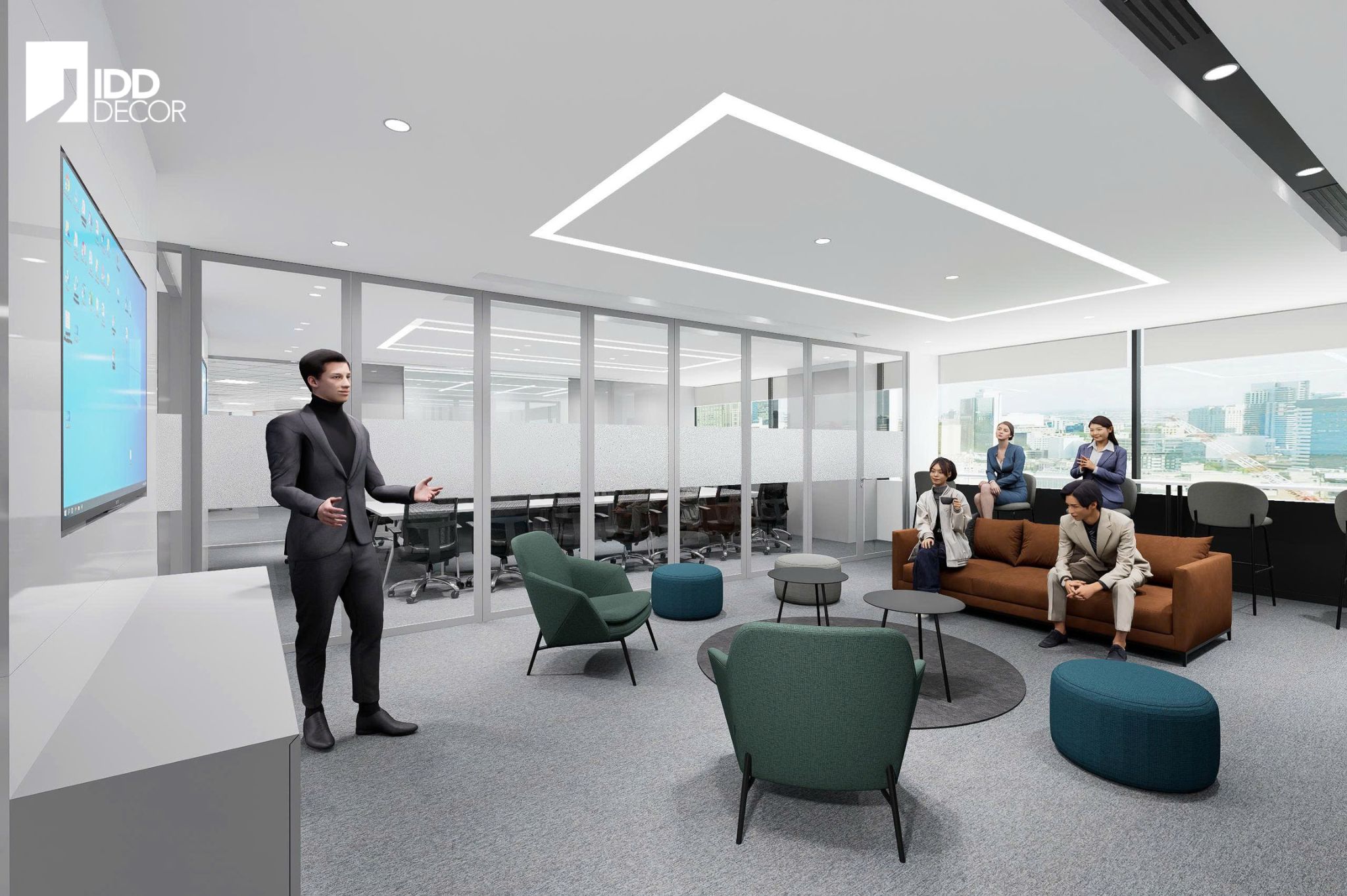 Thiết kế nội thất khu vực thảo luận mở CMA