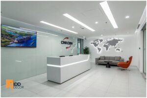 Thiết kế nội thất văn phòng CMA - Khu vực lễ tân