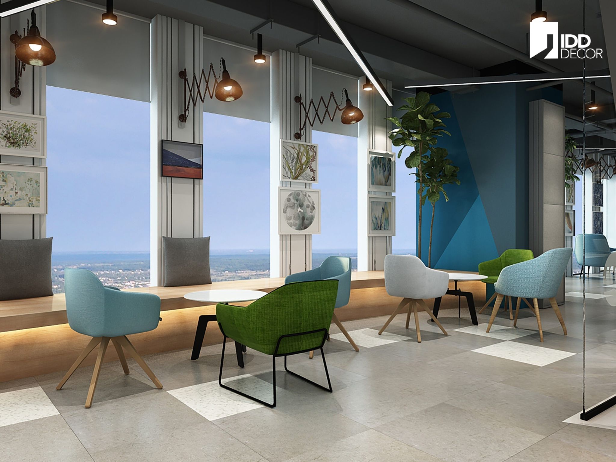 Thiết kế nội thất khu vực thảo luận mở Đại Việt Group