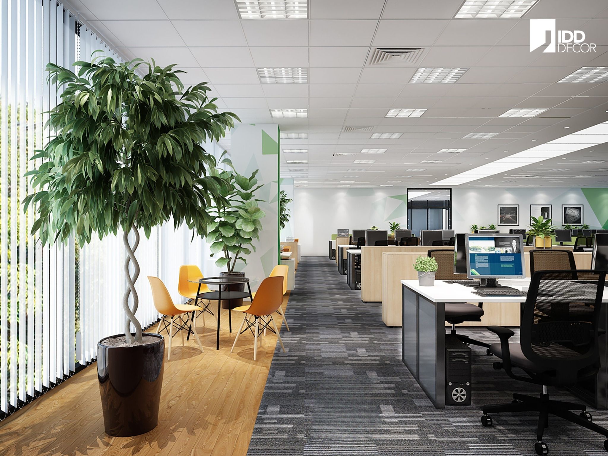 Thiết kế nội thất khu vực làm việc Kềm Nghĩa