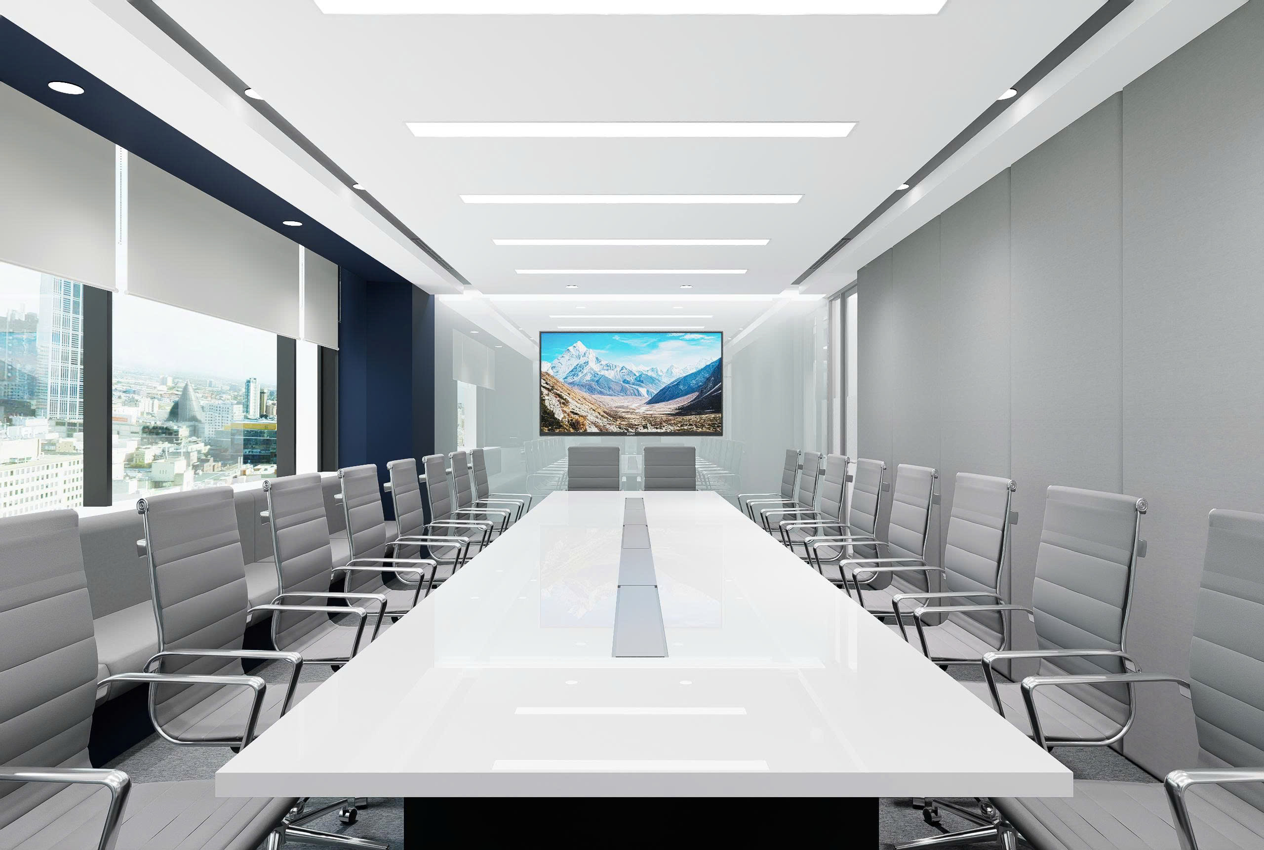 Thiết kế nội thất phòng họp CMA (CMA Office Interior Design – Large Meeting Room)